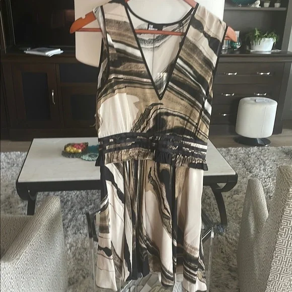 The Kooples Black and Cream Dress - Picture 1 of 3